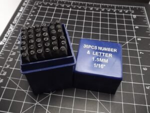 1.5mm Letter & Number Punch Stamp Set – 36 Pieces, Capital Letters – Hardened Carbon Steel With Storage Case – For Metal, Leather & Jewelry Marking