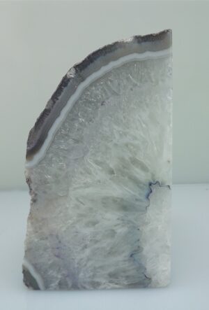 Polished Agate Geode With Druzy Quartz Crystal – Approx. 3.2 lb Natural Stone Specimen – Sparkling Display Piece for Rock Collectors