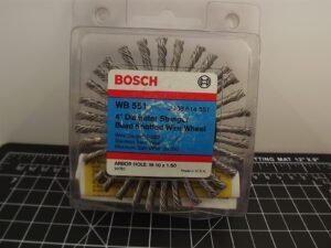 Bosch WB551 4 in. Full Cable Bead Knotted Wire Wheel – Quality Tool for Home, Shop & Jobsite, New