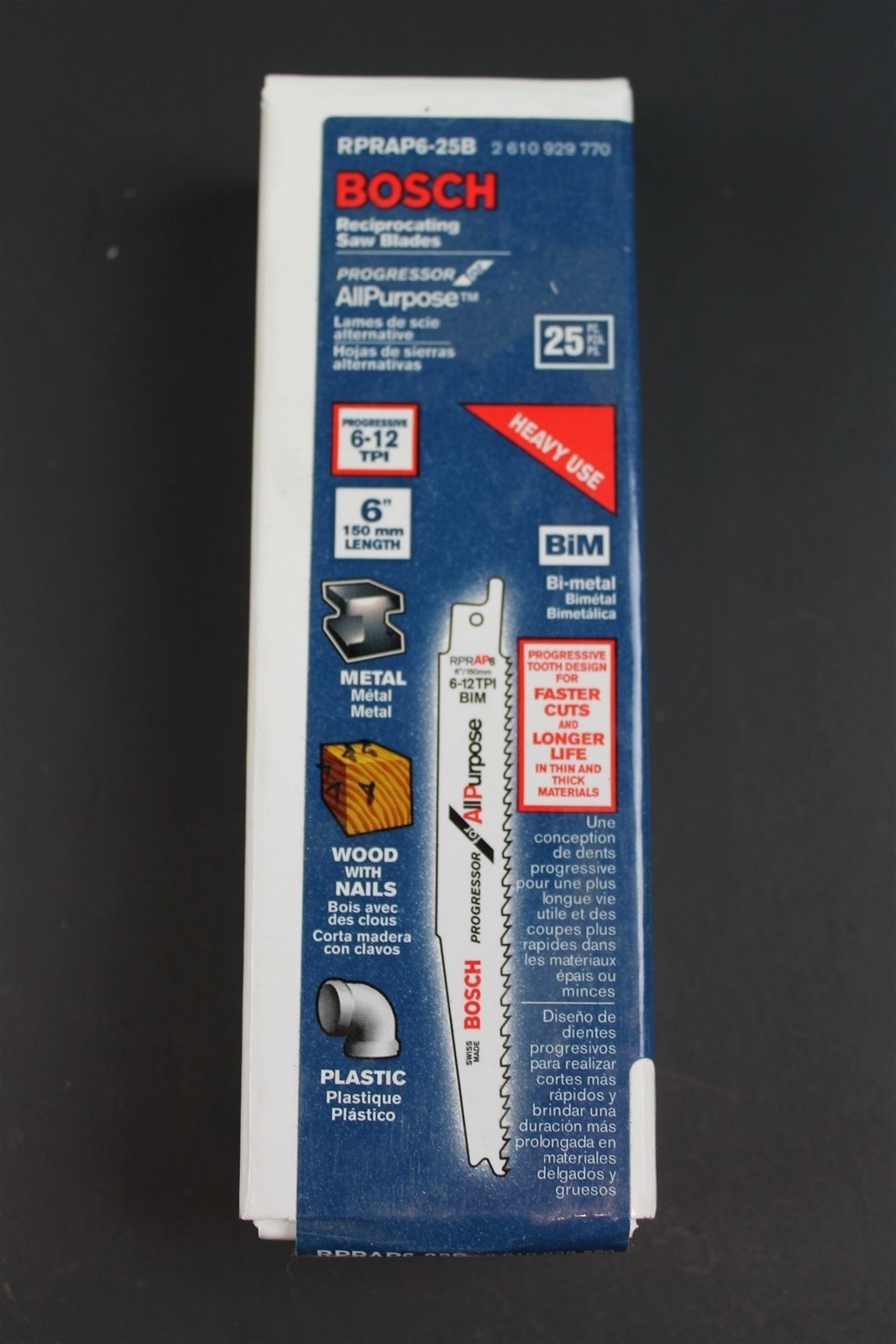 s l1600 15952.jpg Bosch Tool RPRAP6 6 in. Progressor AP Reciprocating Blades 25pc – Quality Tool for Home, Shop & Jobsite, New