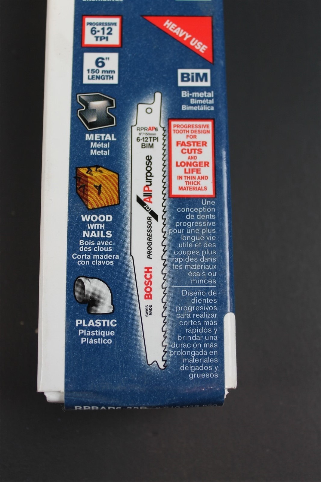 s l1600 15953.jpg Bosch Tool RPRAP6 6 in. Progressor AP Reciprocating Blades 25pc – Quality Tool for Home, Shop & Jobsite, New – view 2