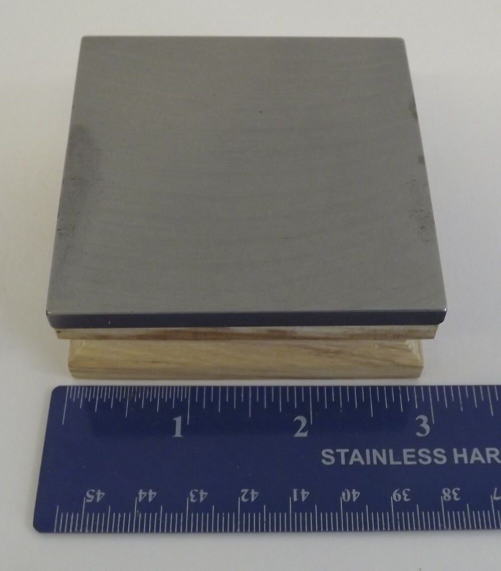 s l1600 16080.jpg Steel Bench Block with Wood Base Jeweler Tool Goldsmith Silversmith – Jeweler's Bench Tool for Goldsmiths, Silversmiths & Hobby Crafters, New – view 3