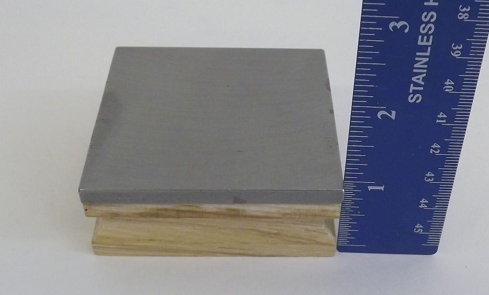 s l1600 16081.jpg Steel Bench Block with Wood Base Jeweler Tool Goldsmith Silversmith – Jeweler's Bench Tool for Goldsmiths, Silversmiths & Hobby Crafters, New – view 4