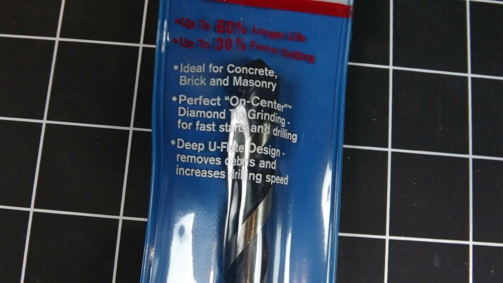 s l1600 16118.jpg Bosch HCBG-18 1/2 in. x 12 in. Drill Bit Blue Granite – Quality Tool for Home, Shop & Jobsite, New – view 3