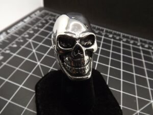 Stainless Steel Very Large Skull Ring – Men's Statement Ring, New