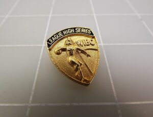Vintage League High Series Women's Bowling Championship Black Enamel Lapel & Hat Pin – Vintage Collectible Enamel Pin, Collector Gift