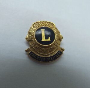 Vintage Lions Charter Member's Gold Tone Blue Enamel Lapel & Hat Pin – Vintage Fraternal Enamel Pin, Collector Gift