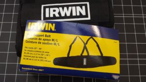 Irwin Tools Back Support Belt w/ Shoulder Straps – Belt Size M/L (32 in.–46 in.) – Quality Tool for Home, Shop & Jobsite, New