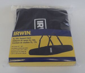 Irwin Tools Back Support Belt with Shoulder Straps Work Belt XL/XXL – Quality Tool for Home, Shop & Jobsite, New