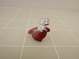Dalmatian in Fire Helmet Lapel Pin – Enamel