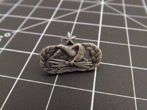 USAF Information Manager Basic Mini Badge Lapel Pin – Pewter
