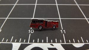Fire Engine Lapel Pin – Red & silver-tone