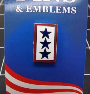 Blue Star Service Flag Lapel Pin – 3 Stars, 7/8"