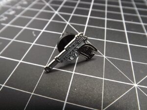 Pistol Handgun Lapel Pin – Silver-tone