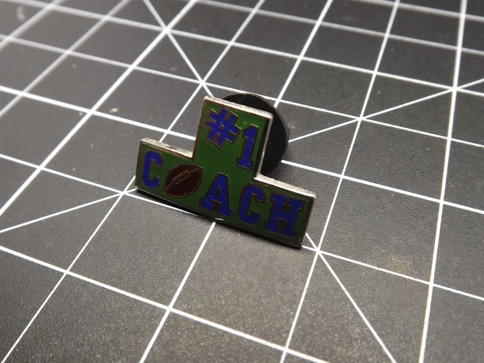 s l1600 2854.jpg "#1 Coach" Football Lapel Pin – Enamel – photo 2