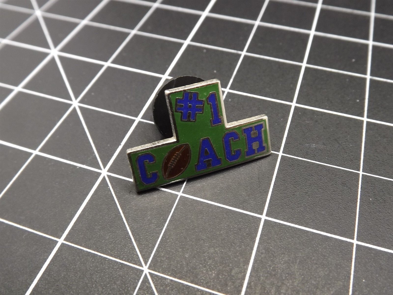 s l1600 2855.jpg "#1 Coach" Football Lapel Pin – Enamel – photo 3