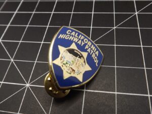 California Highway Patrol Patch Lapel Pin – Blue enamel