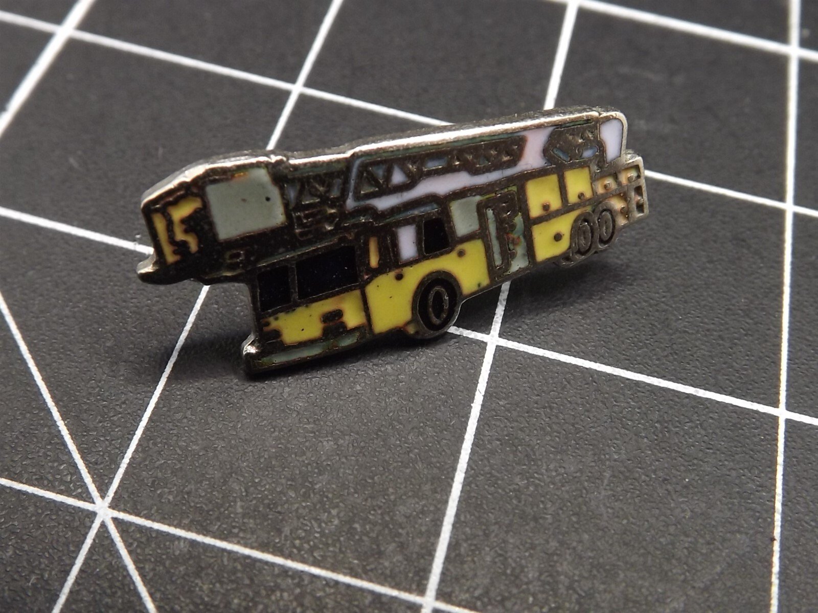 s l1600 3100.jpg Yellow Ladder Fire Truck Lapel Pin – Enamel