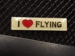 "I Love Flying" Lapel Pin – Enamel