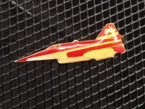 Military Aircraft Lapel Pin (Red and cream jet) – Enamel