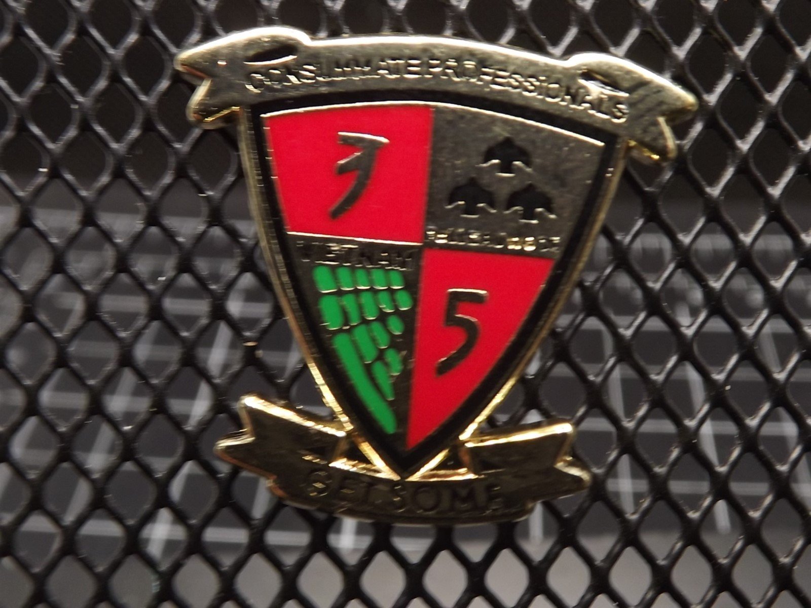 s l1600 3658.jpg USMC 3rd Battalion 5th Marines Vietnam "Get Some" Lapel Pin – Enamel 3/5 Shield Veteran Hat Pin – view 4