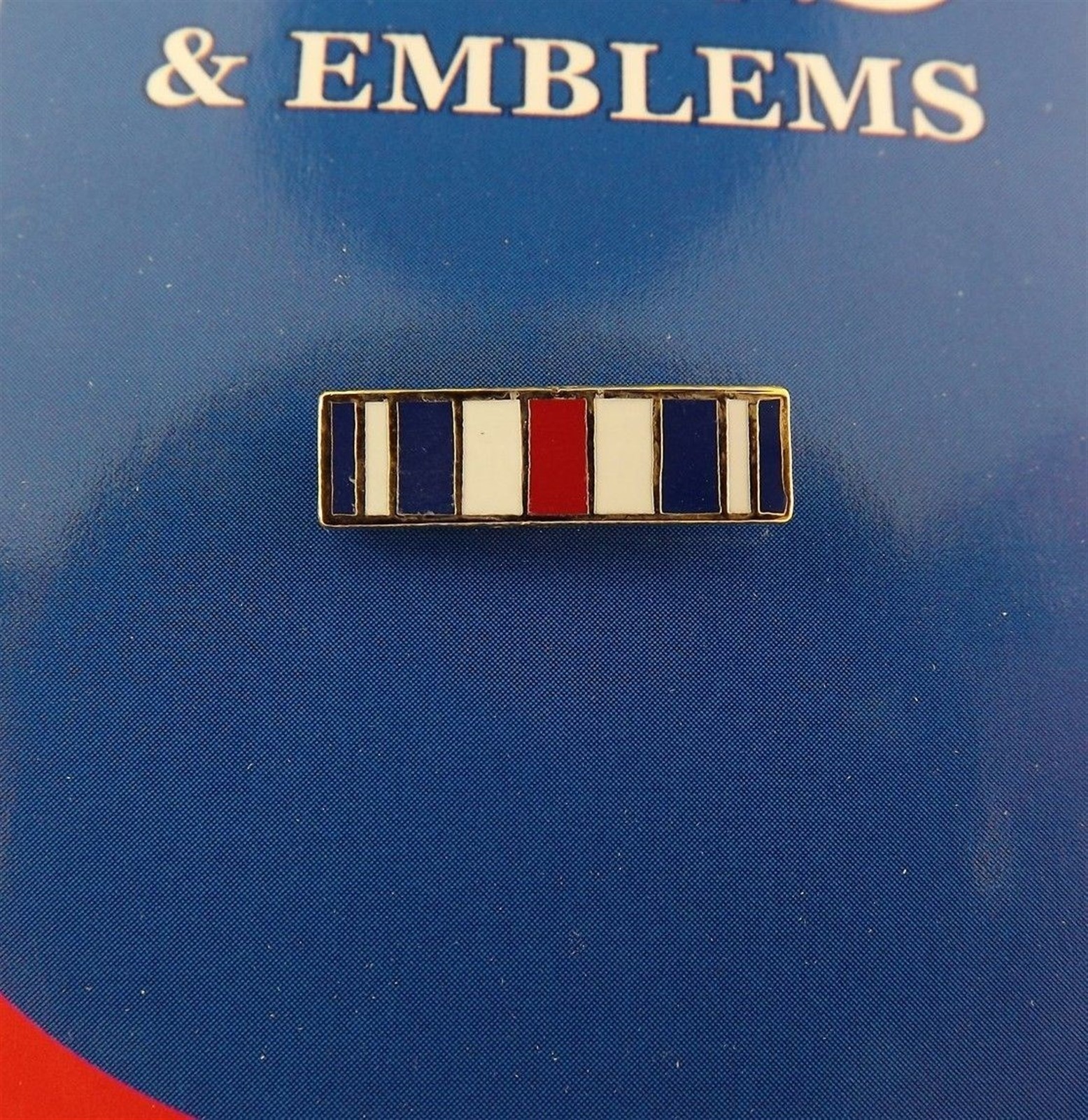 s l1600 398.jpg Silver Star Medal Ribbon Lapel Pin – 11/16" Red, White & Blue Enamel