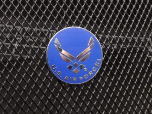 U.S. Air Force Symbol Round Lapel Pin – 1" Enamel
