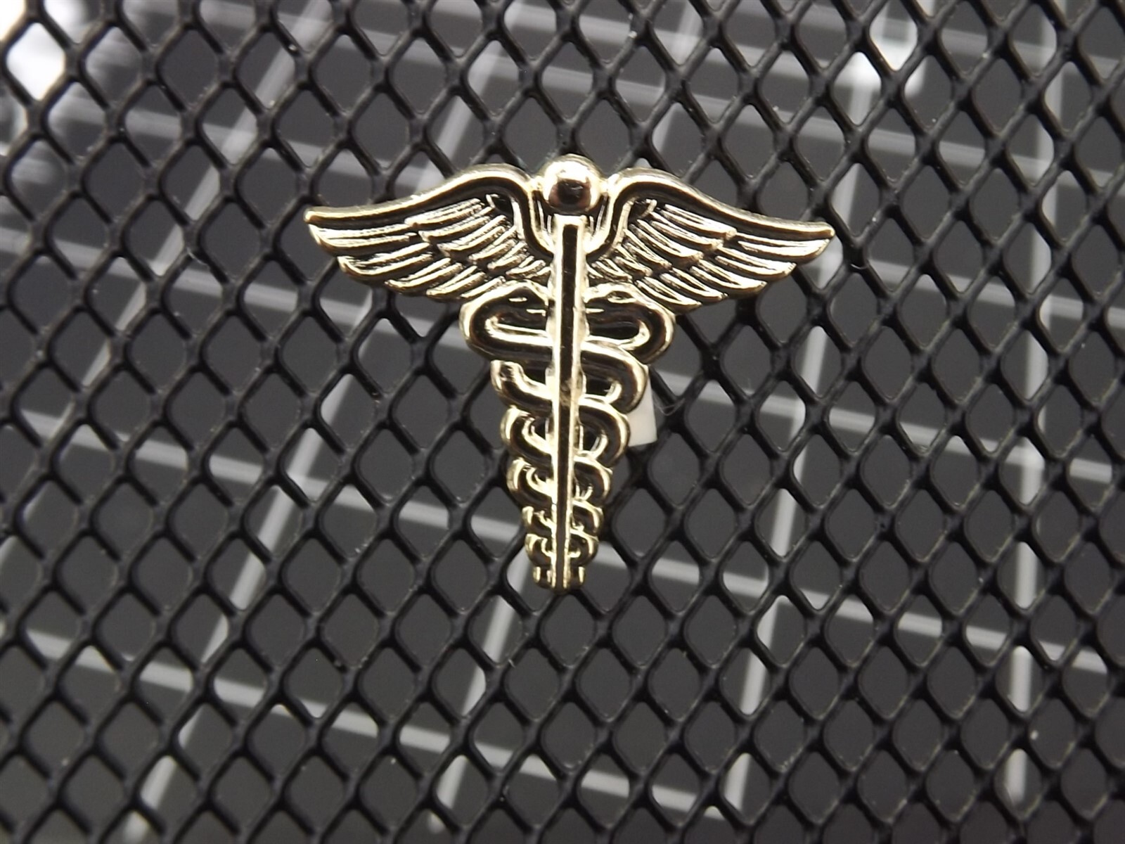 s l1600 4708.jpg Medical Caduceus Lapel Pin – 3/4" Gold Tone
