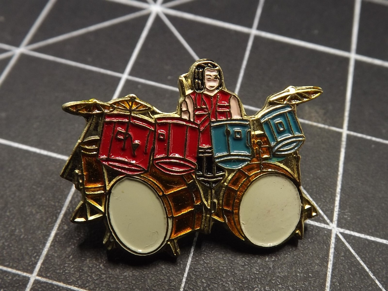 s l1600 4814.jpg Drummer Drum Set Lapel Pin – Enamel