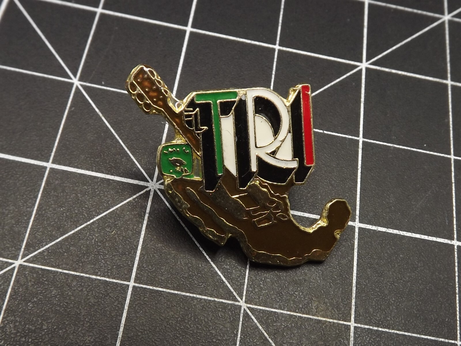 s l1600 4927.jpg Mexico Railroad "TRI" Lapel Pin – Enamel – photo 2