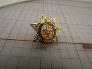 Wyoming Highway Patrol Patrolman Mini Badge Lapel Pin – Gold Tone