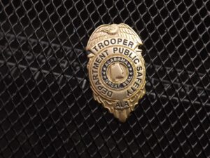 Alabama Department of Public Safety Trooper Mini Badge Lapel Pin – Gold Tone