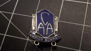 Vintage Junior Bowman CAA Camp Archery Association Tie Pin