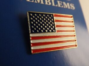 United States of America Flag Lapel Pin – 1" Red, White & Blue Enamel