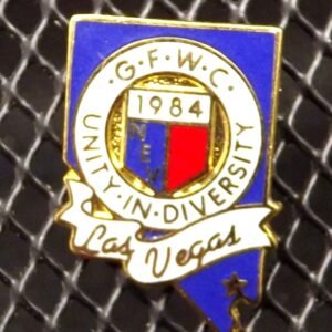 Vintage 1984 GFWC Las Vegas, Nevada Women's Club Lapel Pin