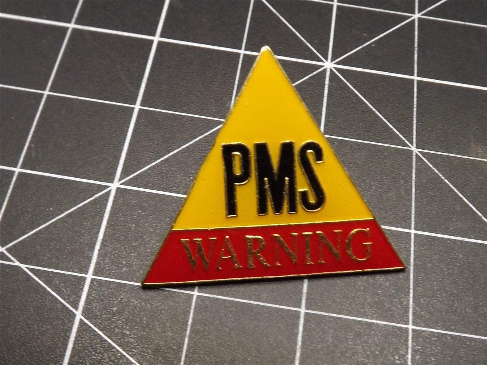 s l1600 7221.jpg “PMS Warning” Novelty Lapel Pin