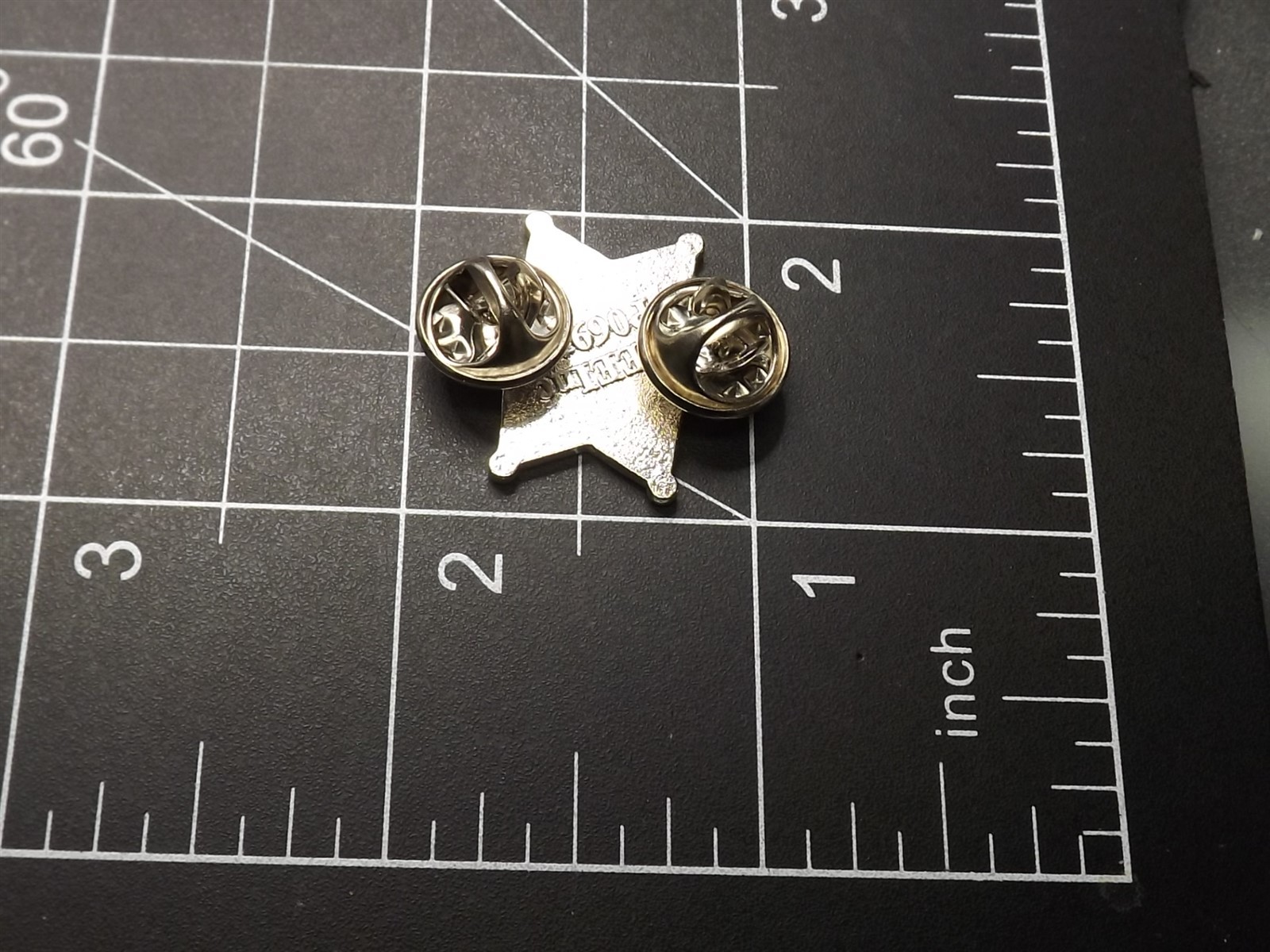 s l1600 975.jpg "Deputy Sheriff" Star Badge Lapel Pin – 1" Silver-tone – photo 4